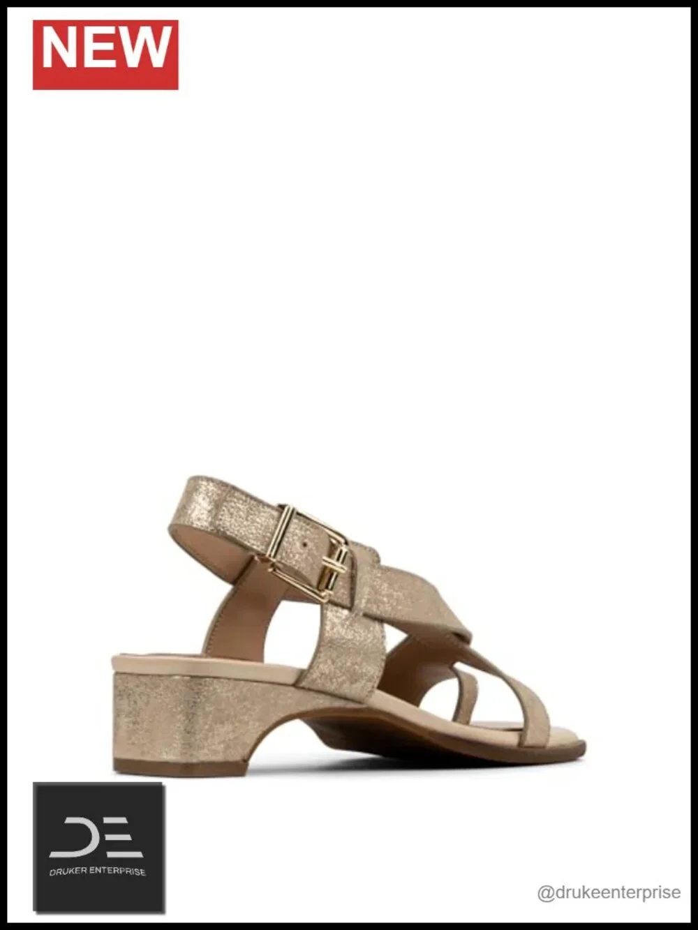 Metallic Leather Gladiator Wedge Sandal with Memory Foam Insole & Buckle